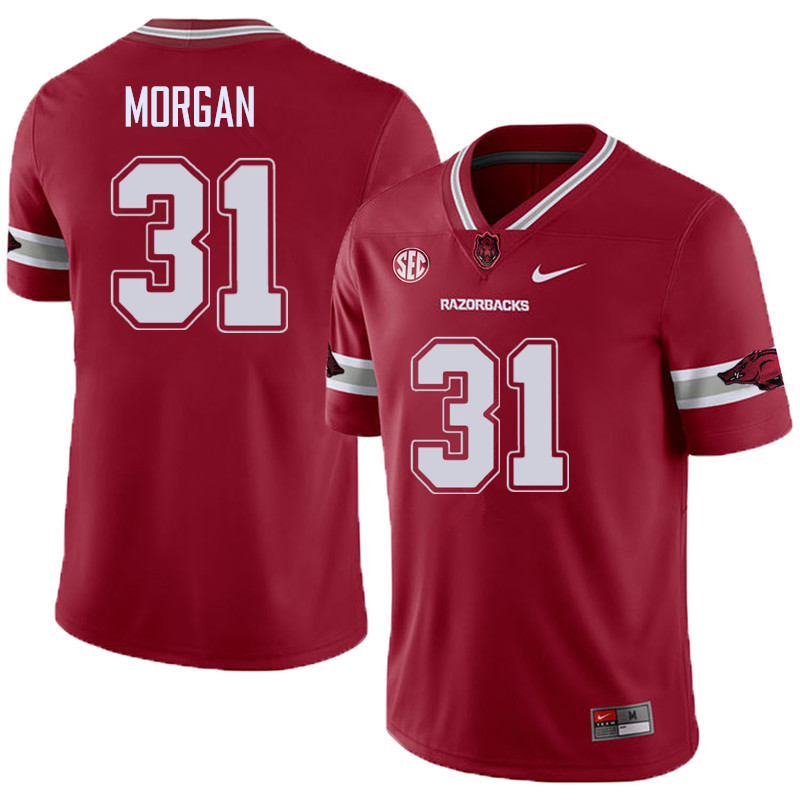 Men #31 Grant Morgan Arkansas Razorback College Football Alternate Jerseys Sale-Cardinal - Click Image to Close
